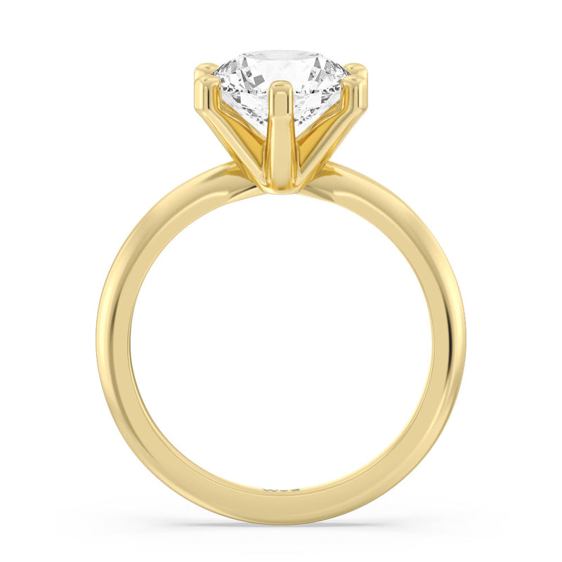 1 ct Round Classic Six Prong Solitaire Diamond Lab Diamond Engagement Ring