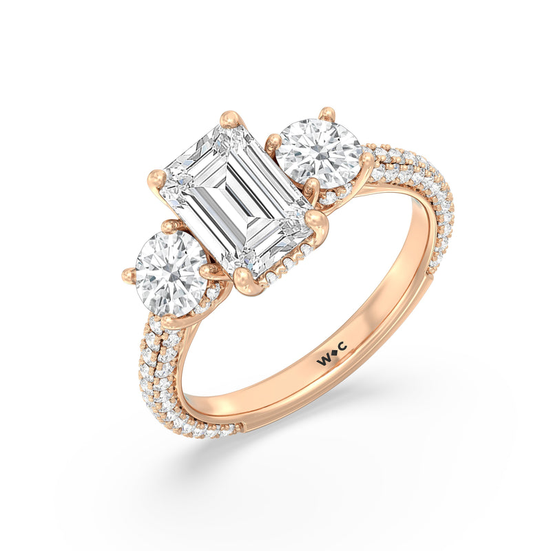 The Windsor Round Three Stone Ring