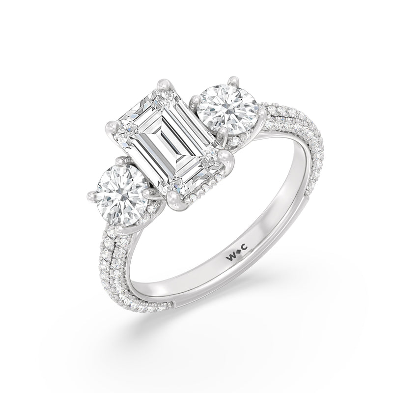 The Windsor Round Three Stone Ring