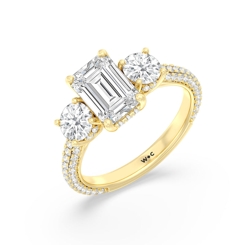 The Windsor Round Three Stone Ring
