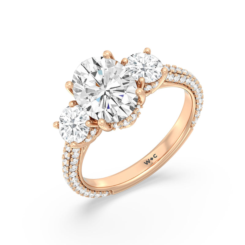The Windsor Round Three Stone Ring