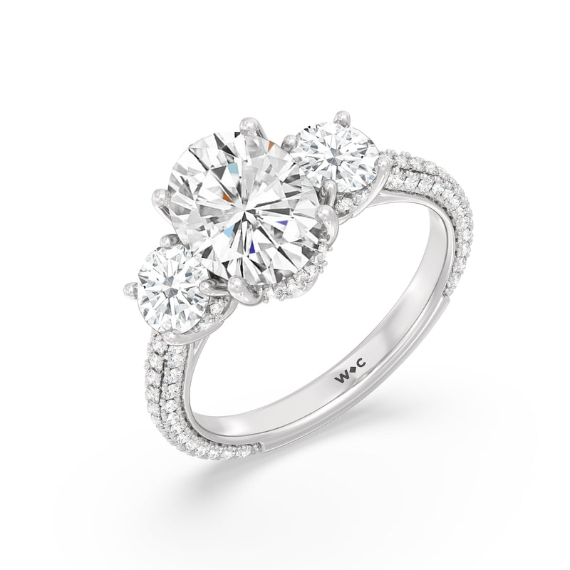 The Windsor Round Three Stone Ring