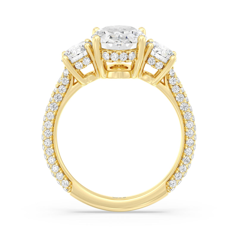 The Windsor Round Three Stone Ring