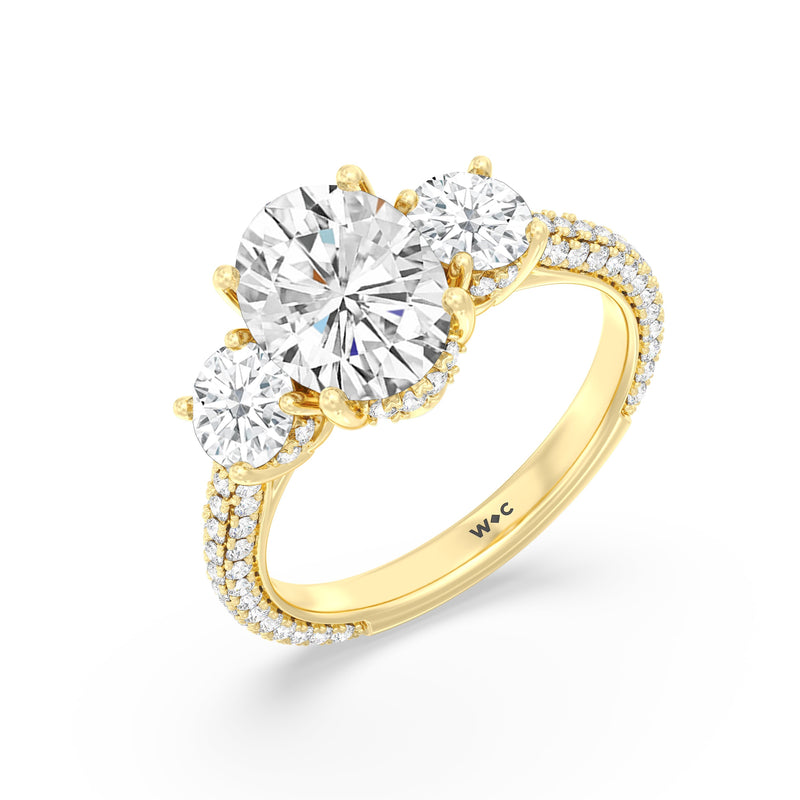 The Windsor Round Three Stone Ring