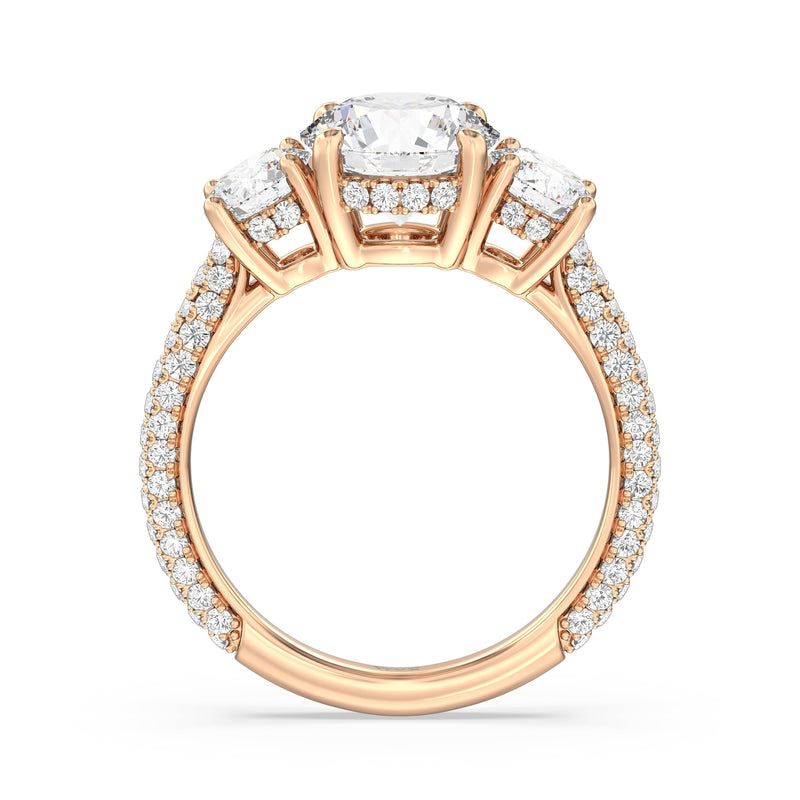 The Windsor Round Three Stone Ring