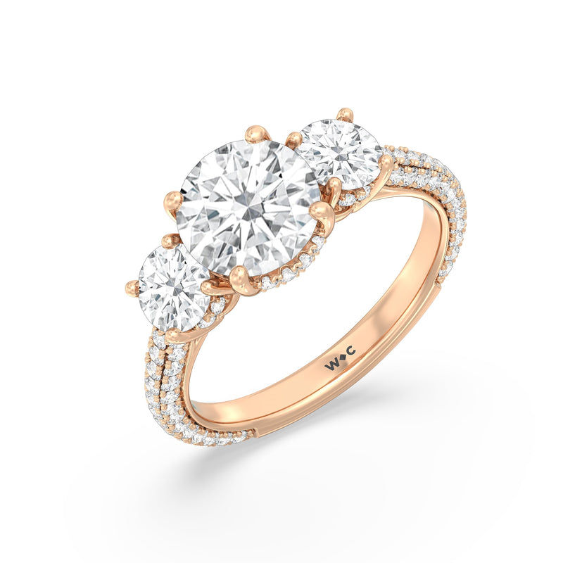 The Windsor Round Three Stone Ring