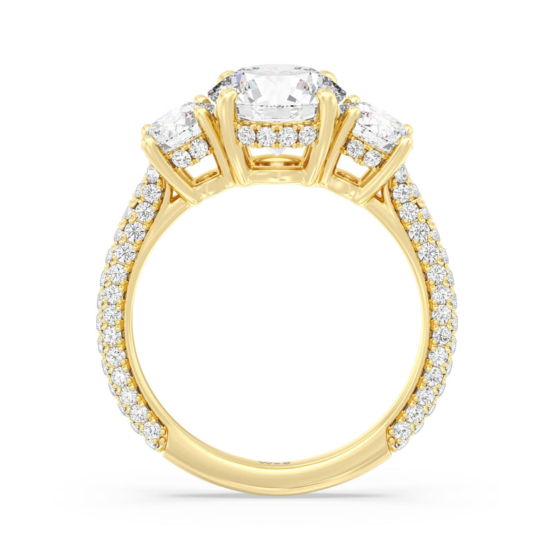 The Windsor Round Three Stone Ring