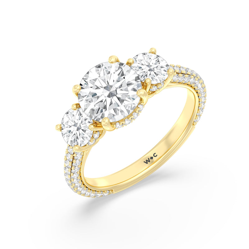 The Windsor Round Three Stone Ring