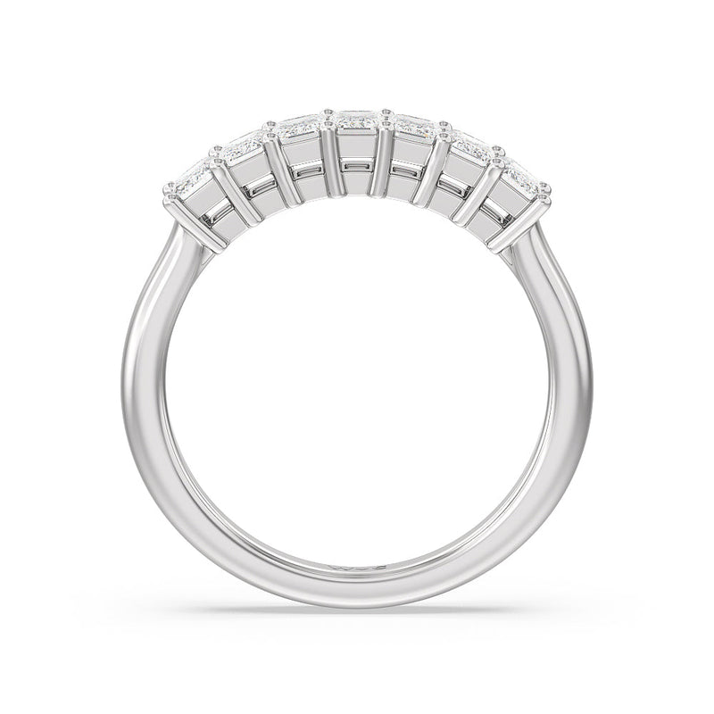Classic Seven Stone Emerald Cut Diamond Ring (F+ SI+)