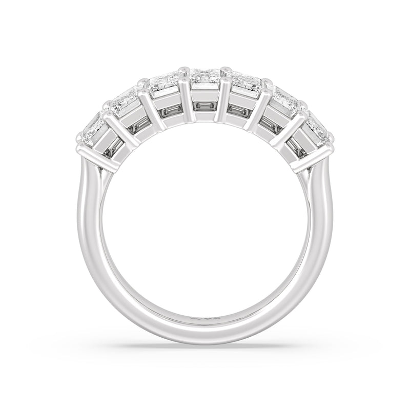 Classic Seven Stone Emerald Cut Diamond Ring (F+ SI+)
