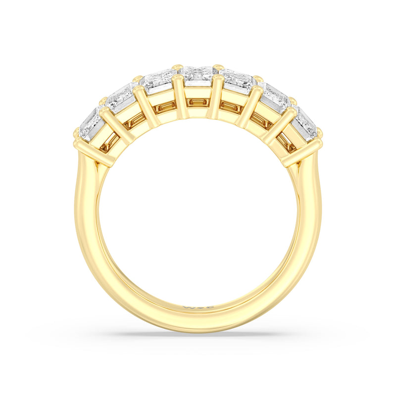 Classic Seven Stone Emerald Cut Diamond Ring (F+ SI+)