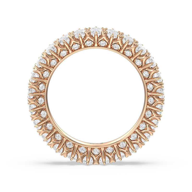 Marquise Split Prong Studded Eternity  Ring