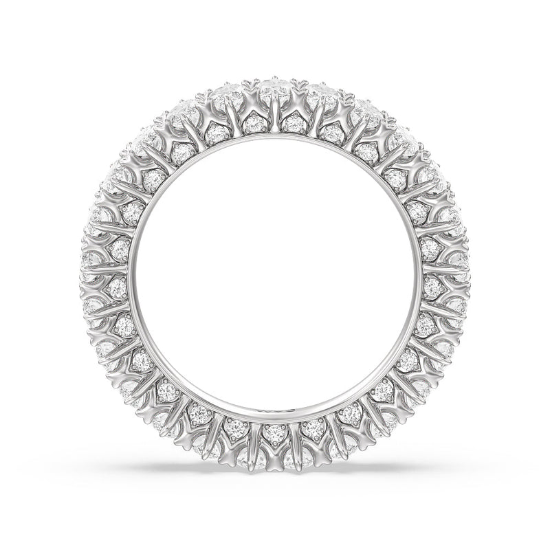 Marquise Split Prong Studded Eternity  Ring