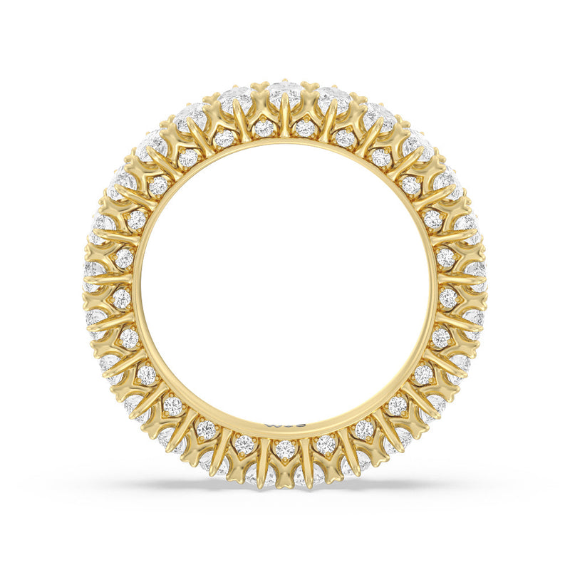 Marquise Split Prong Studded Eternity  Ring