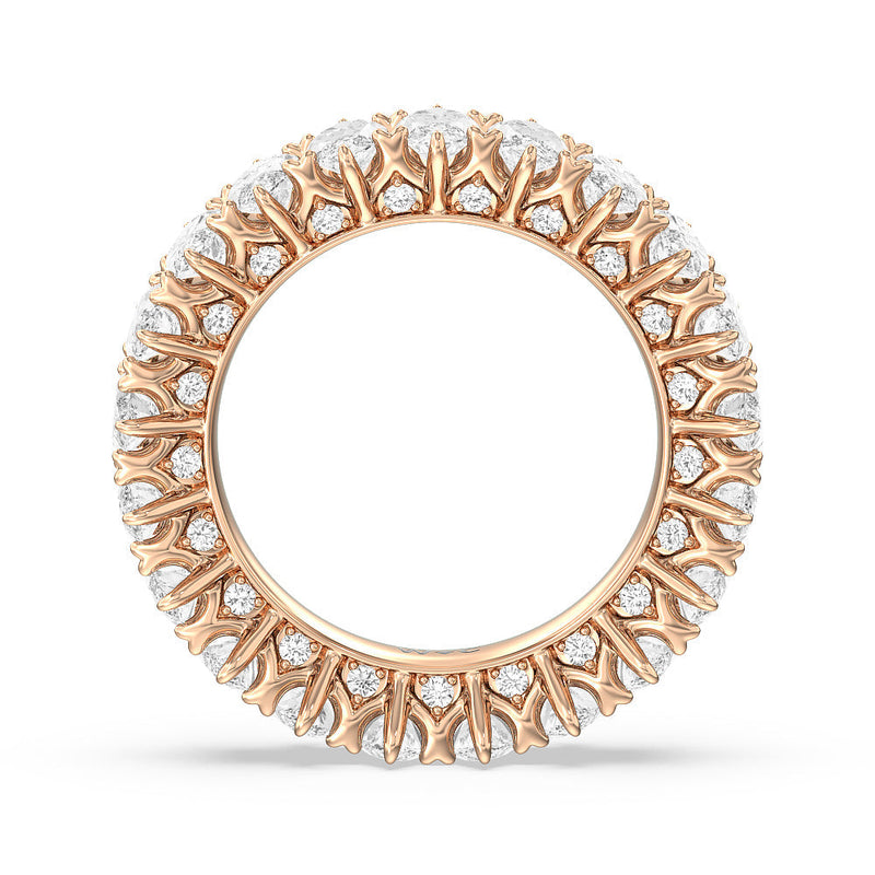 Marquise Split Prong Studded Eternity  Ring