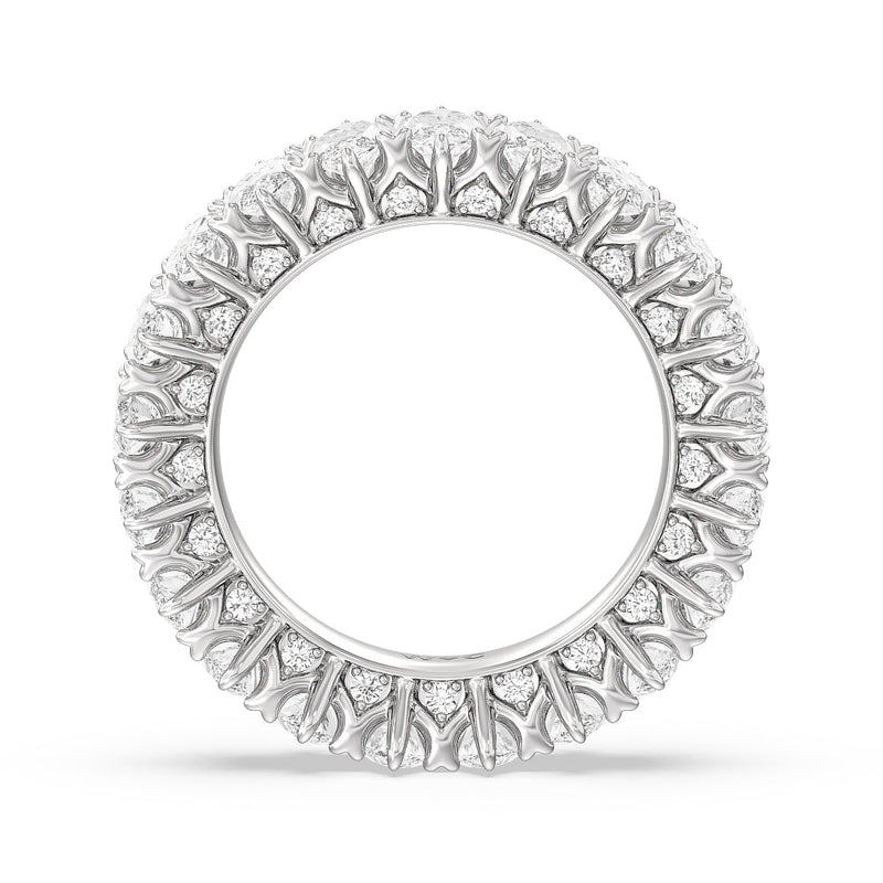 Marquise Split Prong Studded Eternity  Ring