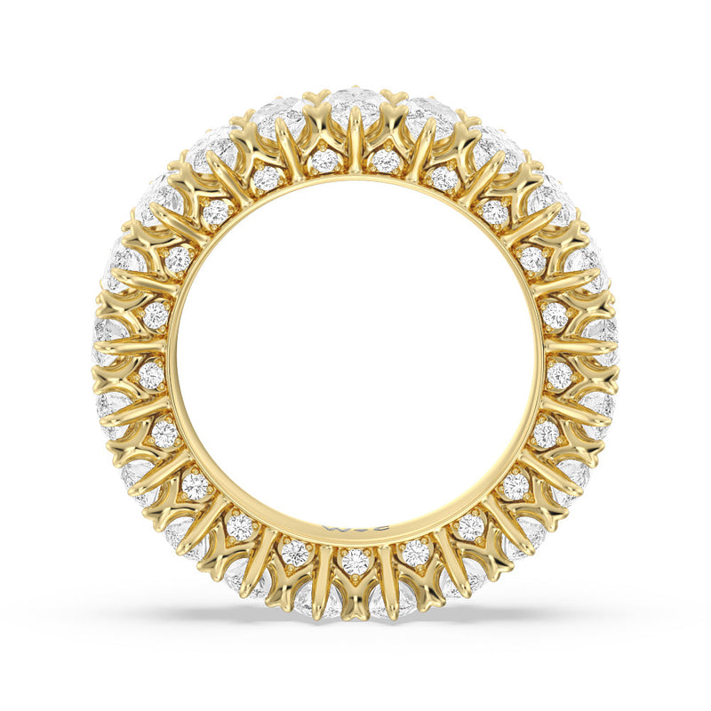 Marquise Split Prong Studded Eternity  Ring