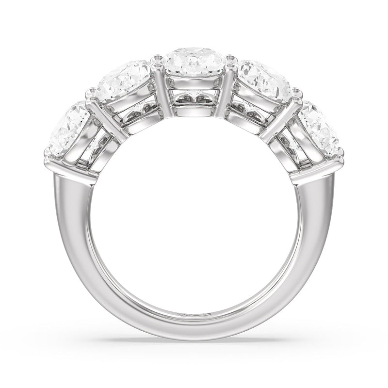 Classic Five Stone Oval Diamond Anniversary Ring (F+ SI+)