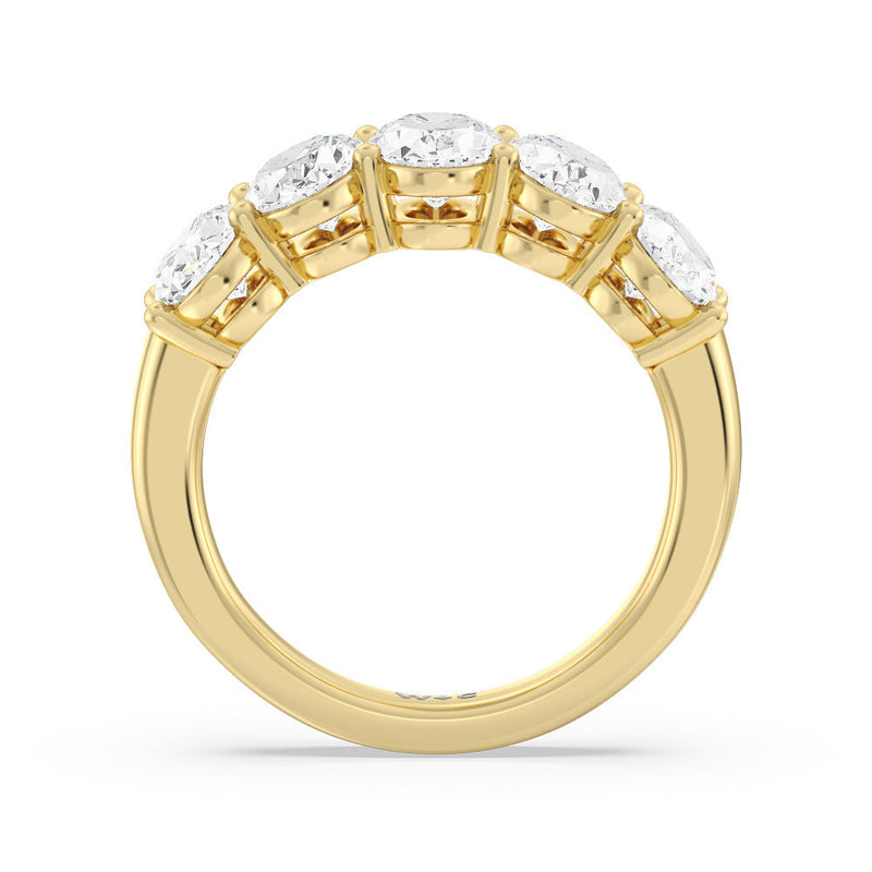 Classic Five Stone Oval Diamond Anniversary Ring (F+ SI+)