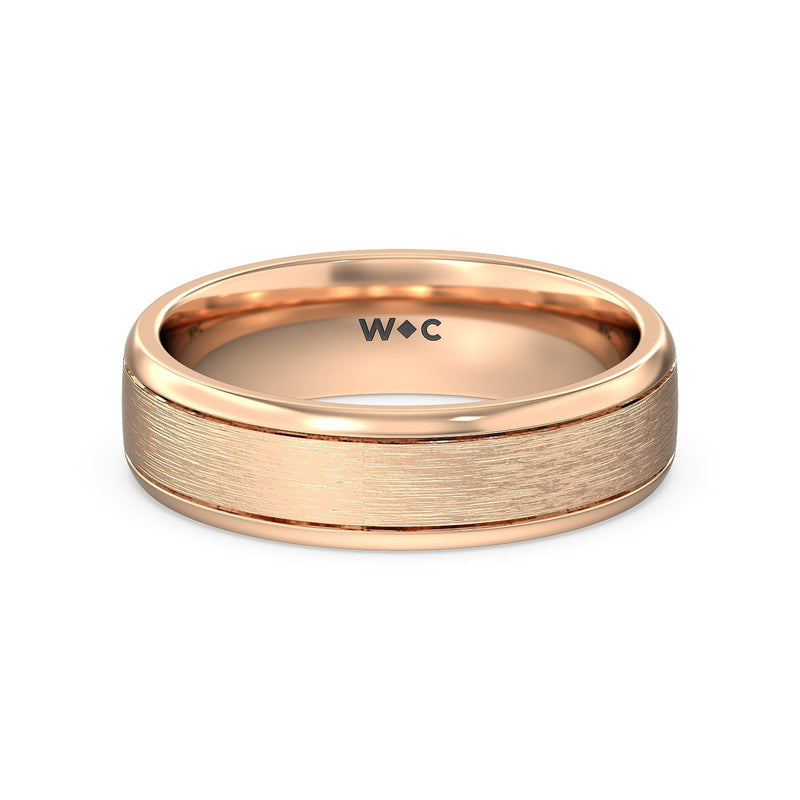 Men's Grooved Satin Finish Band