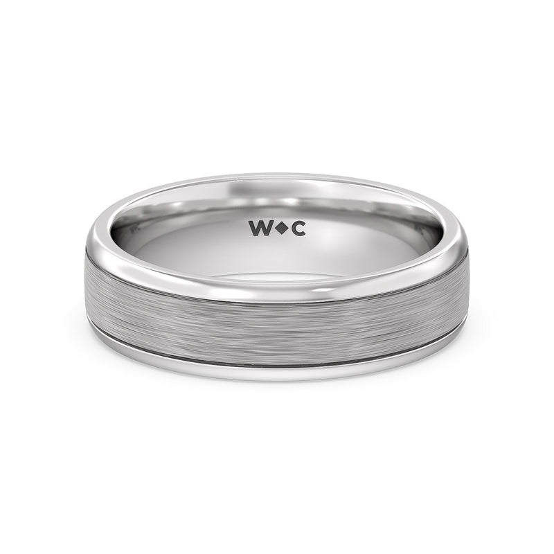 Men's Grooved Satin Finish Band