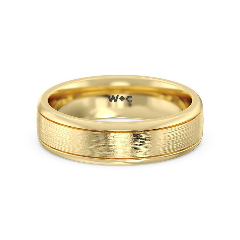 Men's Grooved Satin Finish Band