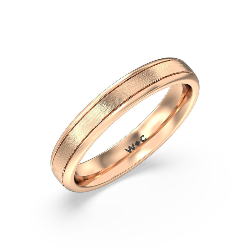 Men's Grooved Satin Finish Band