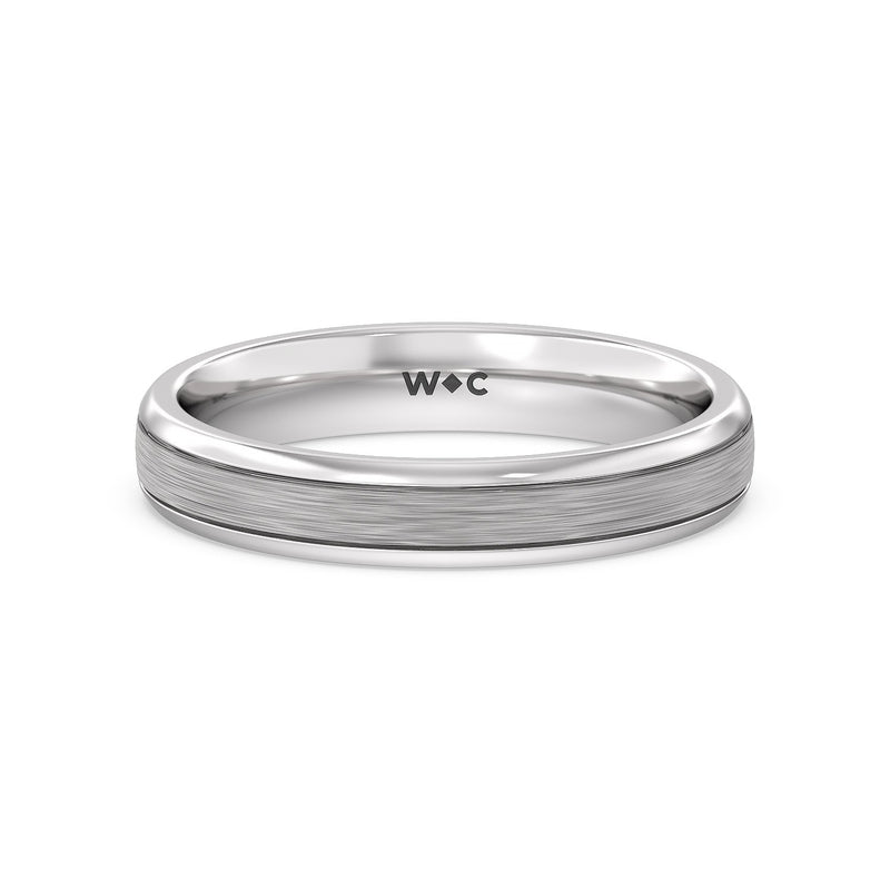 Men's Grooved Satin Finish Band