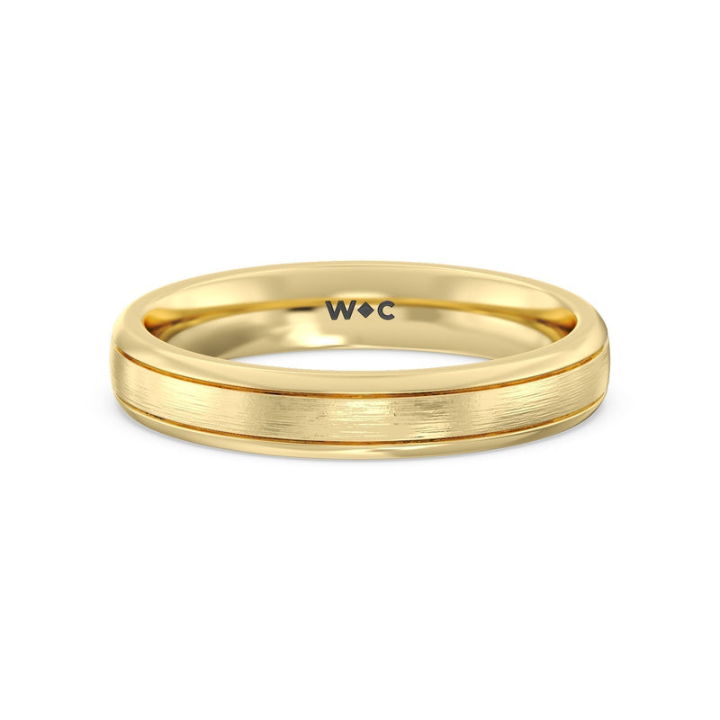 Men's Grooved Satin Finish Band