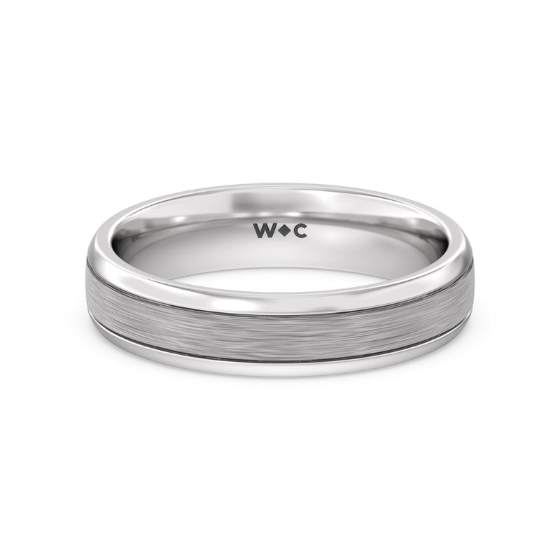 Men's Grooved Satin Finish Band