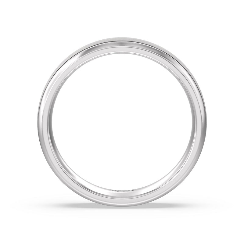 Men's Grooved Satin Finish Band
