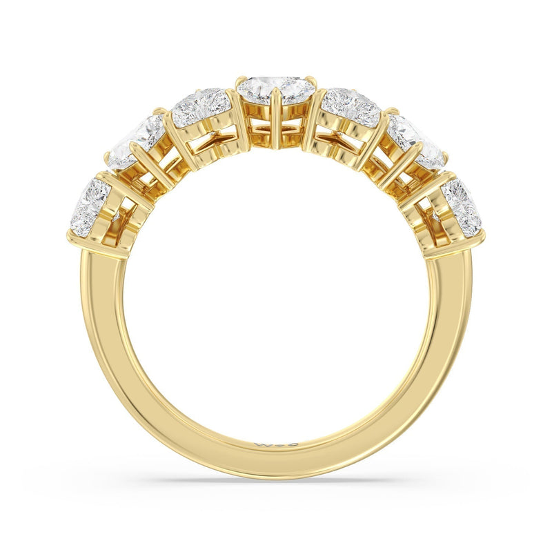 Classic Seven Stone Heart Diamond Anniversary Ring (F+ SI+)