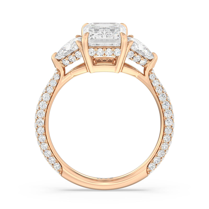 The Windsor Trillion Three Stone Ring