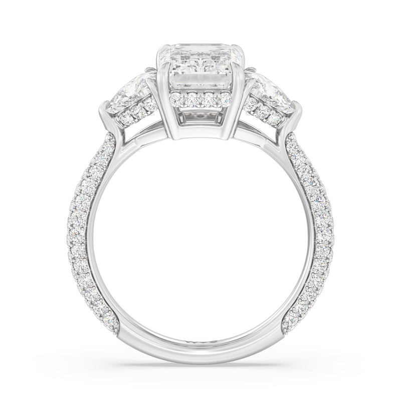 The Windsor Trillion Three Stone Ring