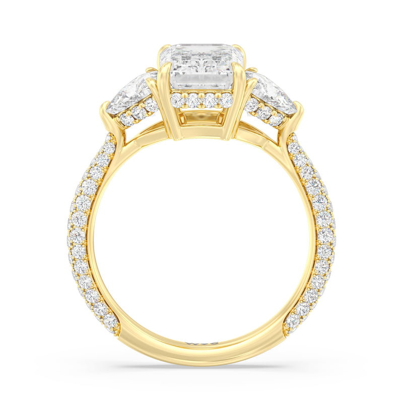 The Windsor Trillion Three Stone Ring
