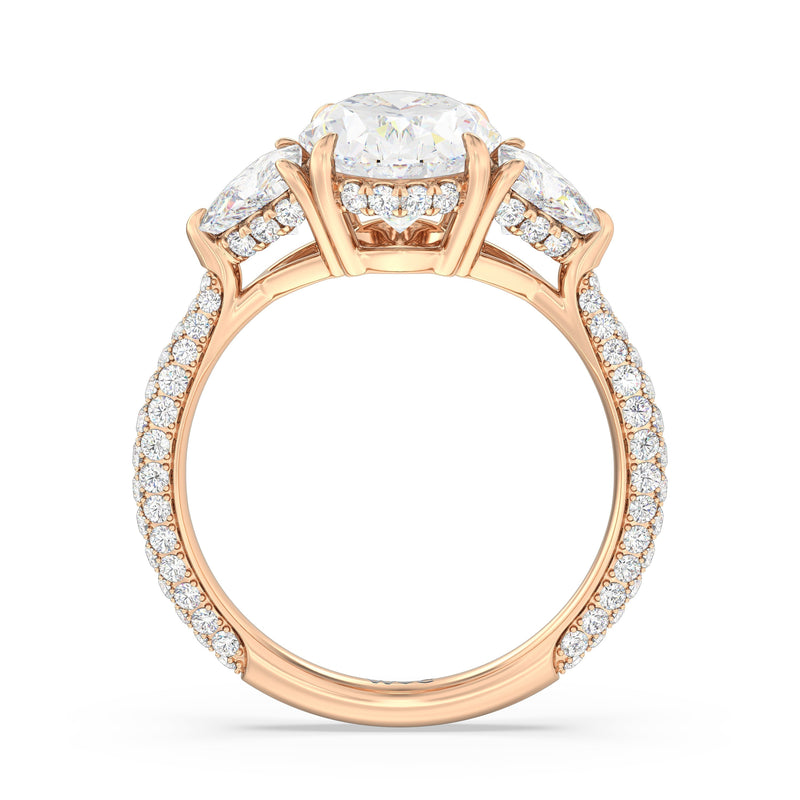 The Windsor Trillion Three Stone Ring