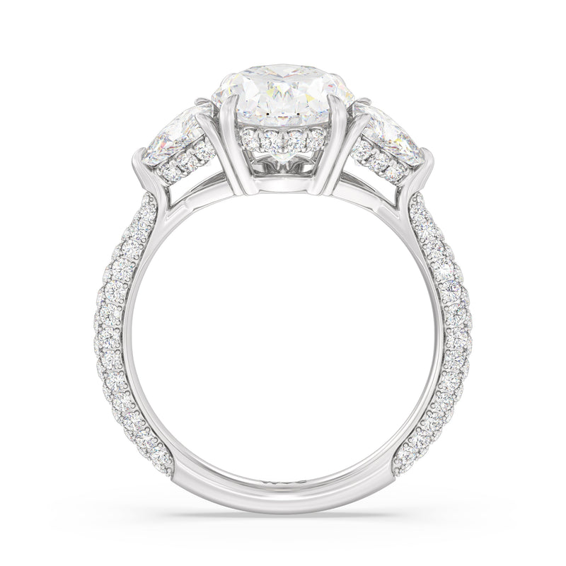 The Windsor Trillion Three Stone Ring