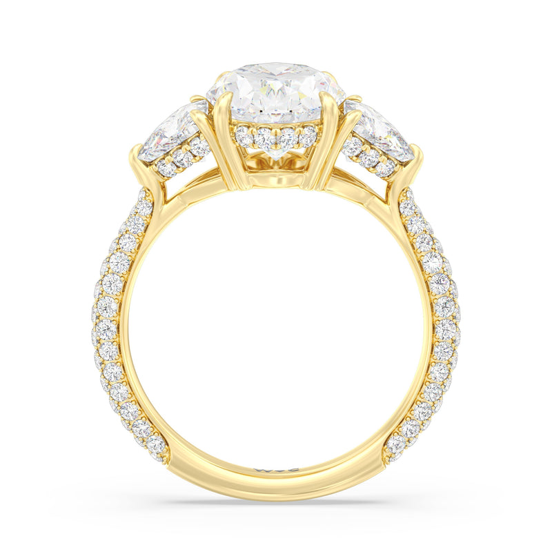 The Windsor Trillion Three Stone Ring