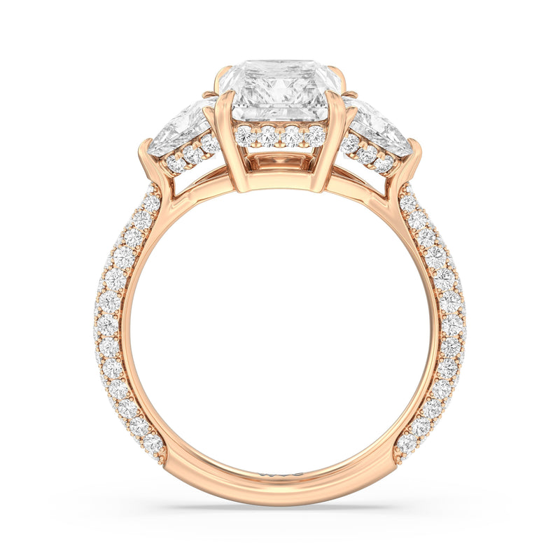 The Windsor Trillion Three Stone Ring