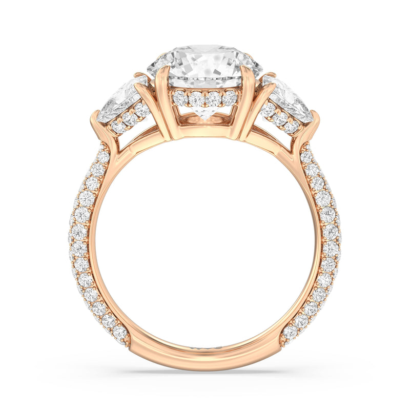 The Windsor Trillion Three Stone Ring