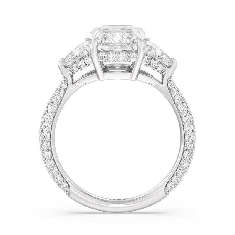 The Windsor Trillion Three Stone Ring