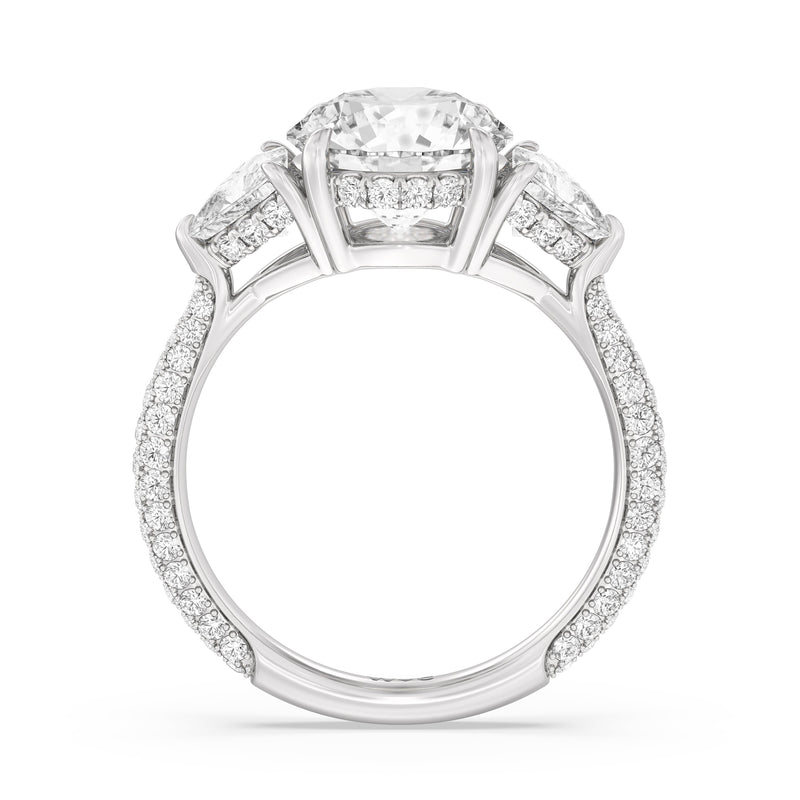 The Windsor Trillion Three Stone Ring