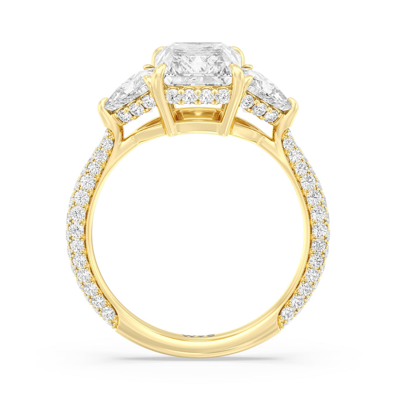The Windsor Trillion Three Stone Ring
