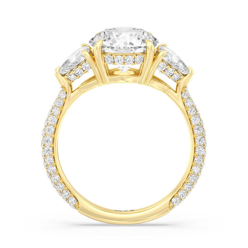 The Windsor Trillion Three Stone Ring