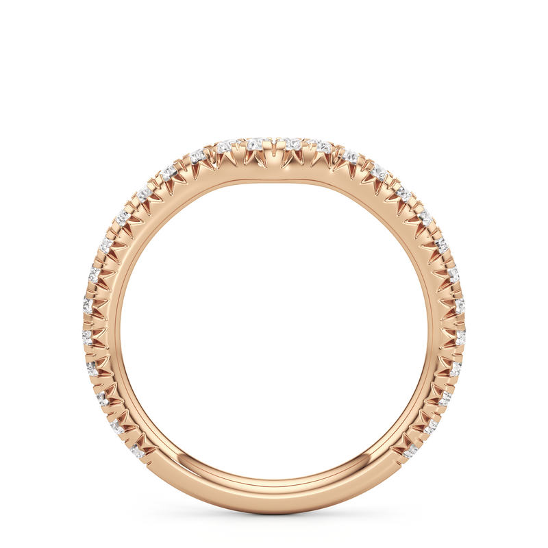 The W Pavé Diamond Wedding Band
