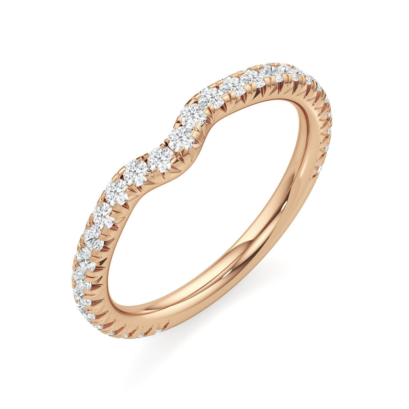 The W Pavé Diamond Wedding Band
