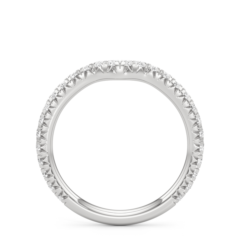 The W Pavé Diamond Wedding Band