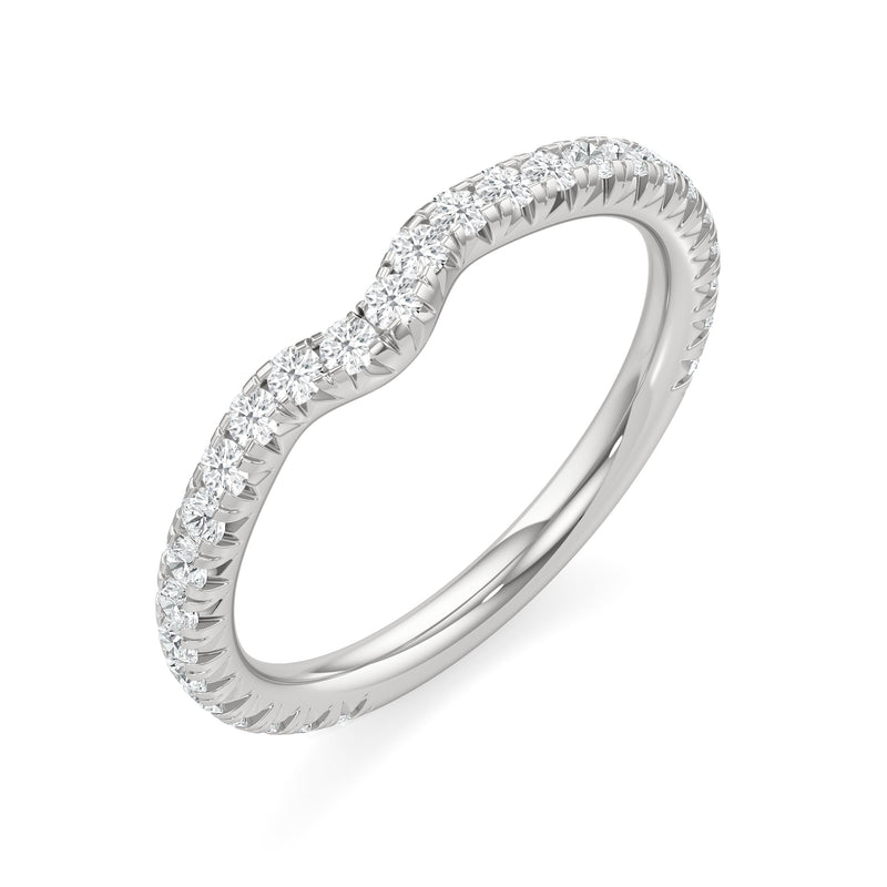 The W Pavé Diamond Wedding Band