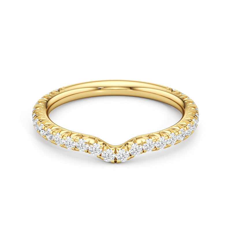The W Pavé Diamond Wedding Band