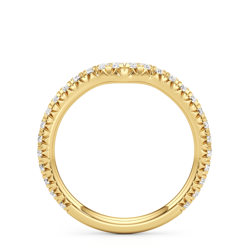 The W Pavé Diamond Wedding Band